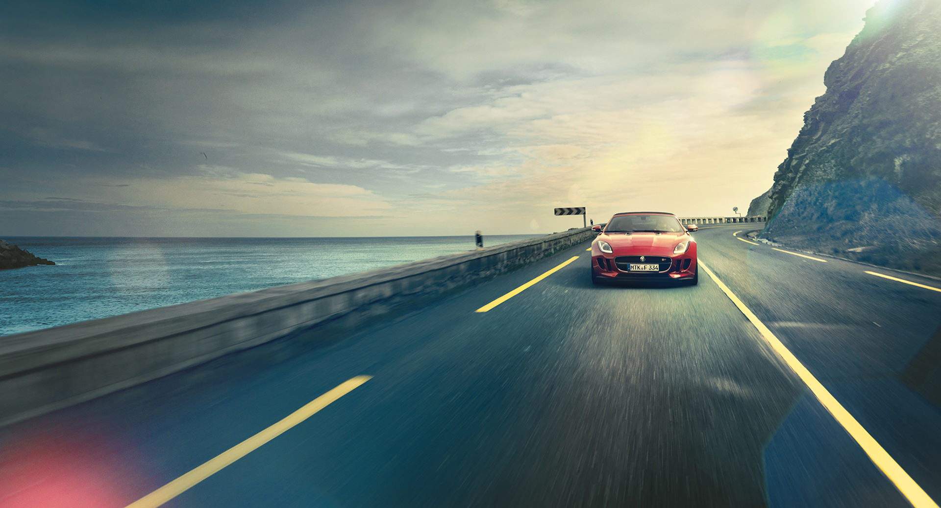 GQ Germany Jaguar F Type, Jaguar F-Type, transportation, anke luckmann, gq, Kai Tietz, www.ankeluckmann.com, editorial, conde nast verlag, red, recom, driving