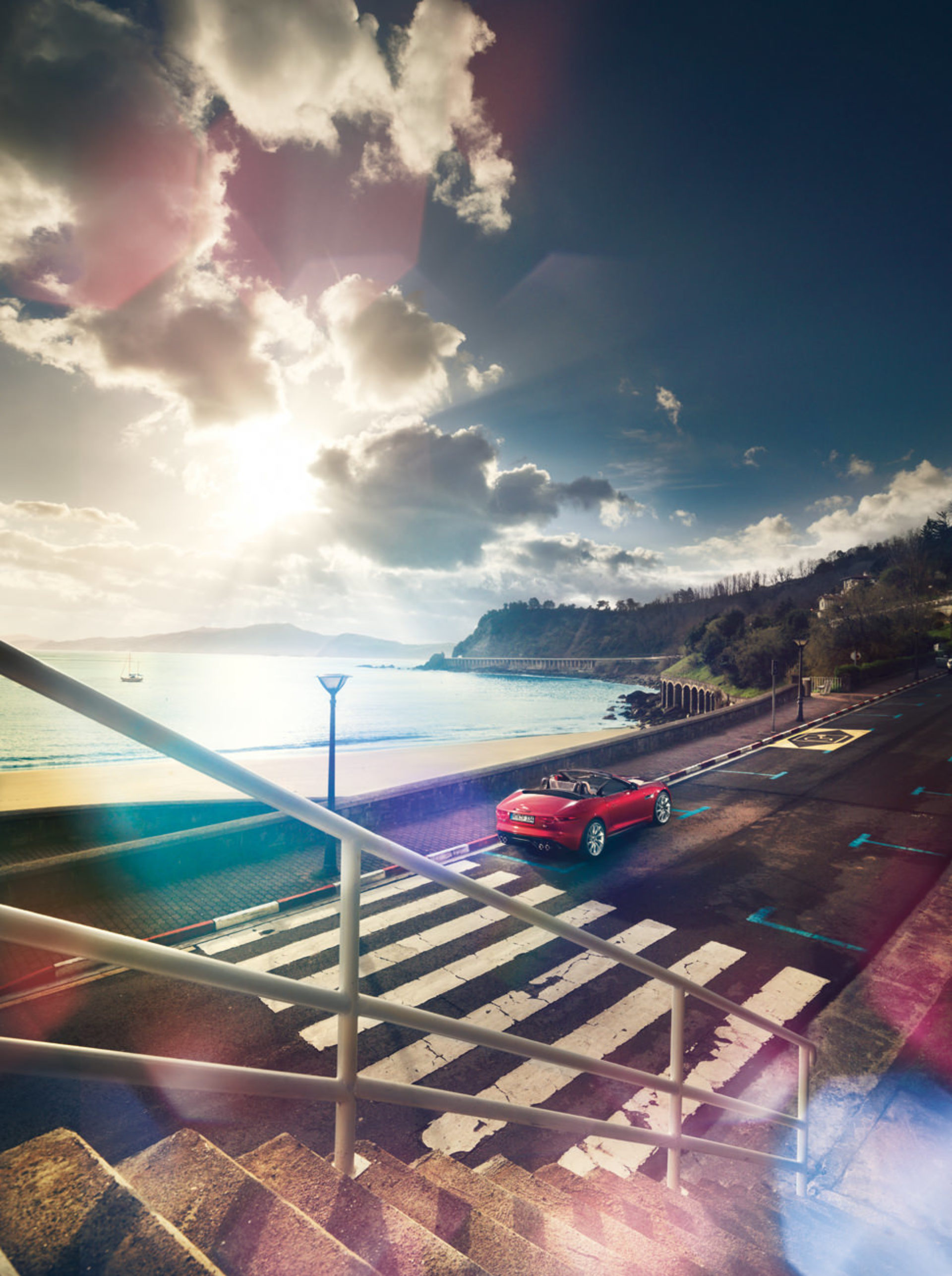 GQ Germany Jaguar F Type, Jaguar F-Type, transportation, anke luckmann, gq, Kai Tietz, www.ankeluckmann.com, editorial, conde nast verlag, red, recom