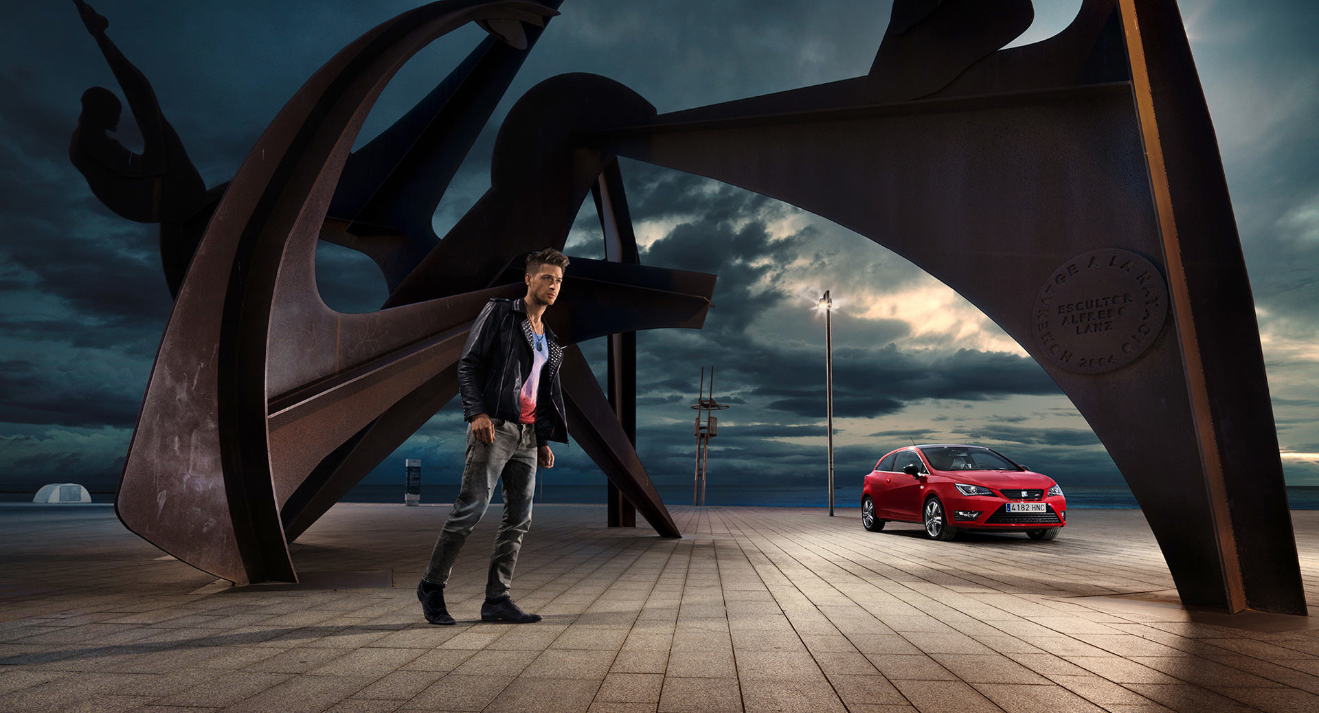 Bad Boyz, Christian Deerberg, Seat Ibiza Cupra, Red Indians, Editorial, Barcelona, Spain, Transportation, anke luckmann, kai tietz, www.ankeluckmann.com, lifestyle