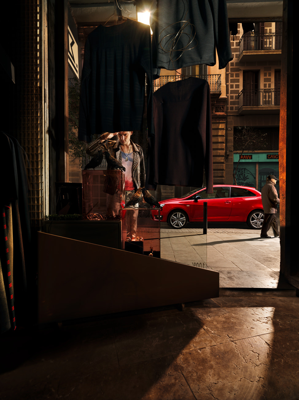 Bad Boyz, Christian Deerberg, Seat Ibiza Cupra, Red Indians, Editorial, Barcelona, Spain, Transportation, anke luckmann, kai tietz, www.ankeluckmann.com, lifestyle