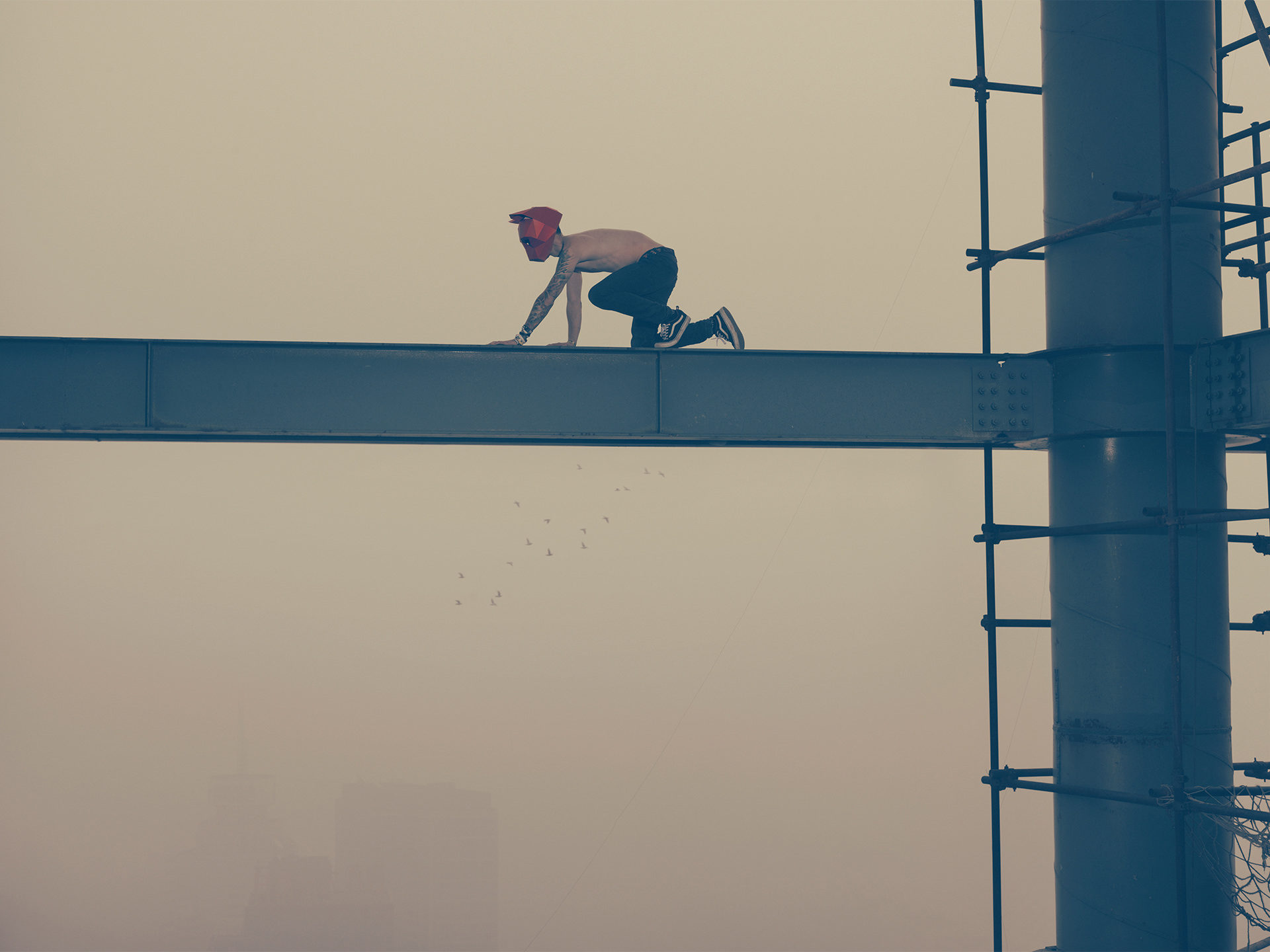 2016, china, beijing, personal work, mask, model: leigton, mask: wintercroft