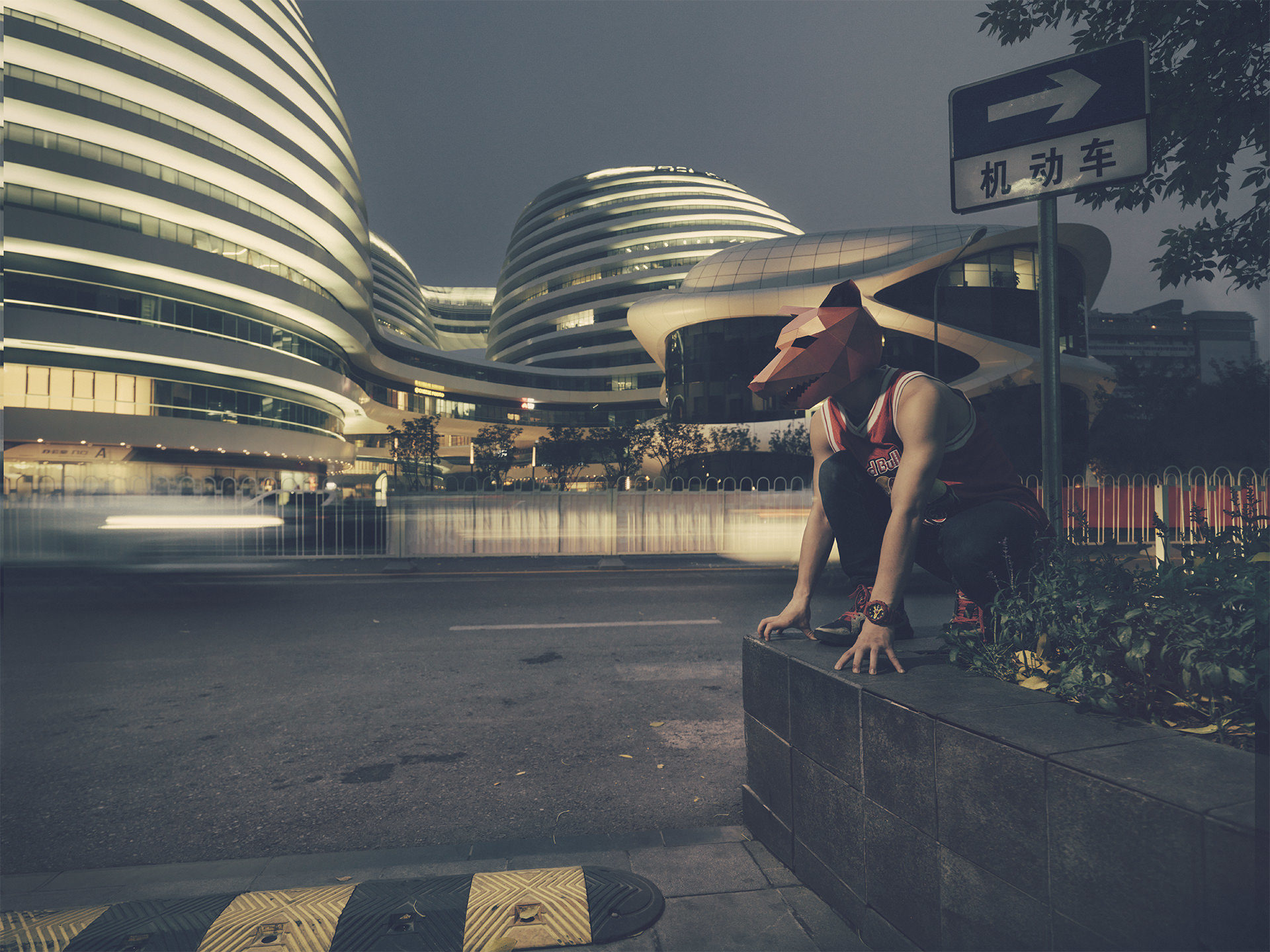 wintercroft, masken, beijing,china, www.ankeluckmann.com, parkour, peking, fine art, personal work, urban, goes awards, soho, wolf, Zaha Hadid