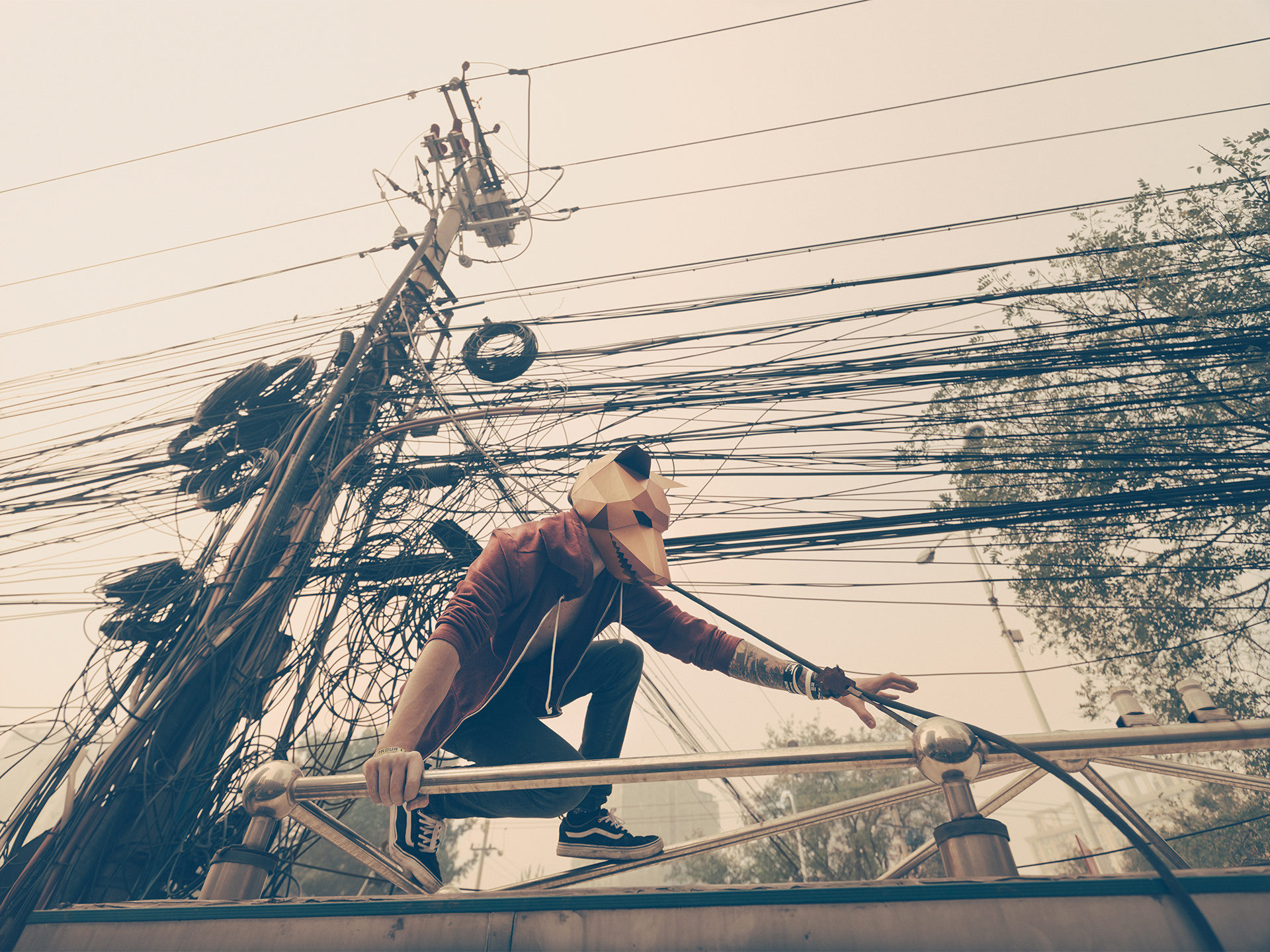 2016, china, beijing, personal work, mask, model: leigton, mask: wintercroft